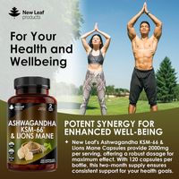 New Leaf Ashwagandha & Lions Mane Capsules